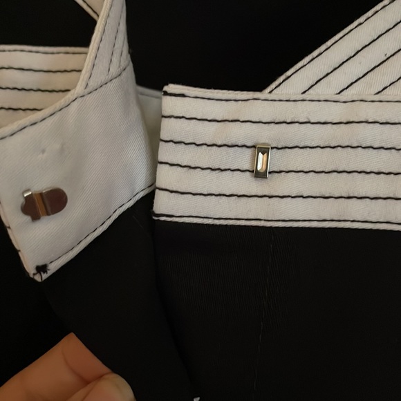 MAEVE by Anthropologie Open Back button down midi black and white size 14 - Picture 4 of 7